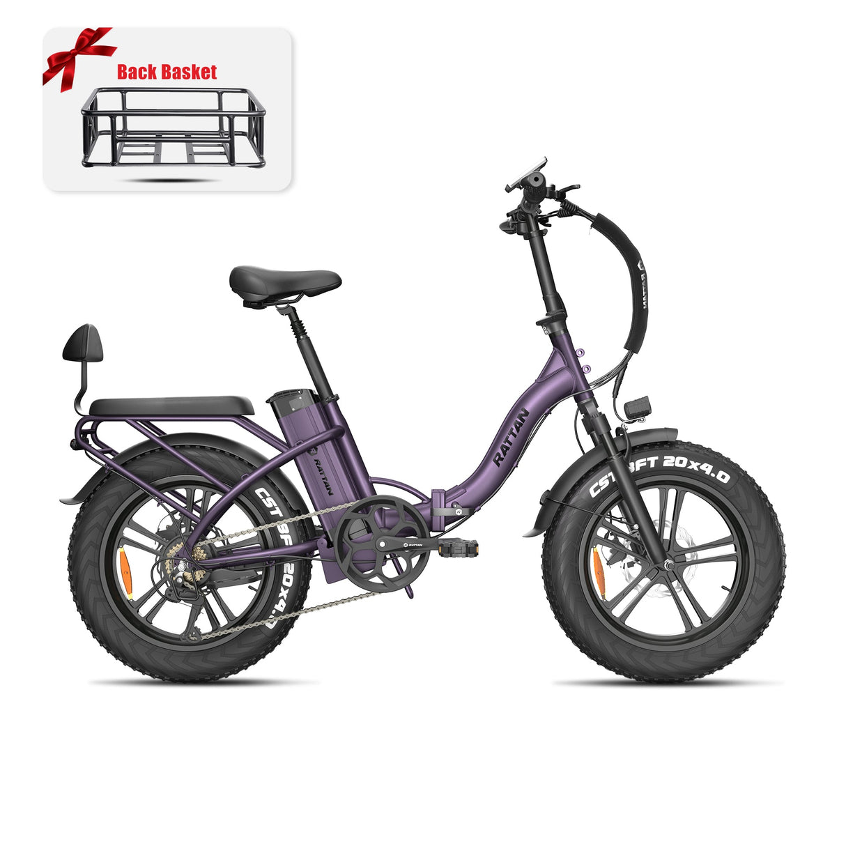 Rattan LF 750 Pro Purple Folding Ebike