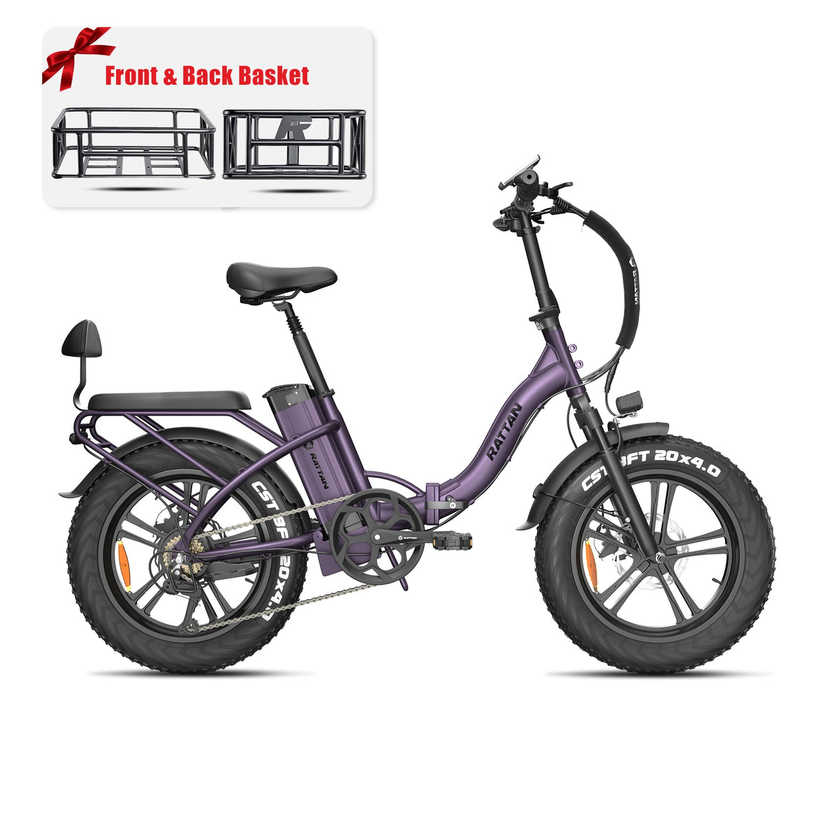 Rattan LF 750 Pro Purple Folding Ebike