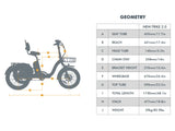 Eunorau NEW TRIKE 2.0  geometry size